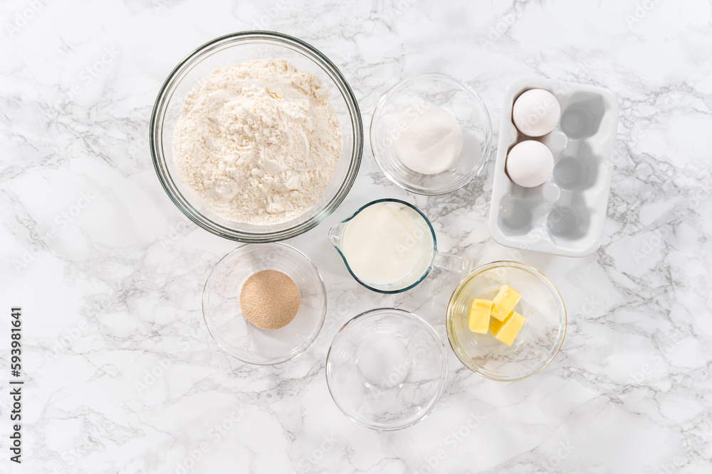 Baking brioche buns Baking brioche buns