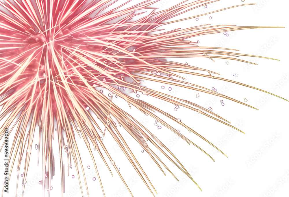 Obraz premium Isolated bright fireworks created with generative ai