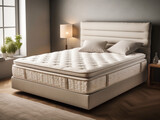 The mattress and bed set in the bedroom atmosphere 