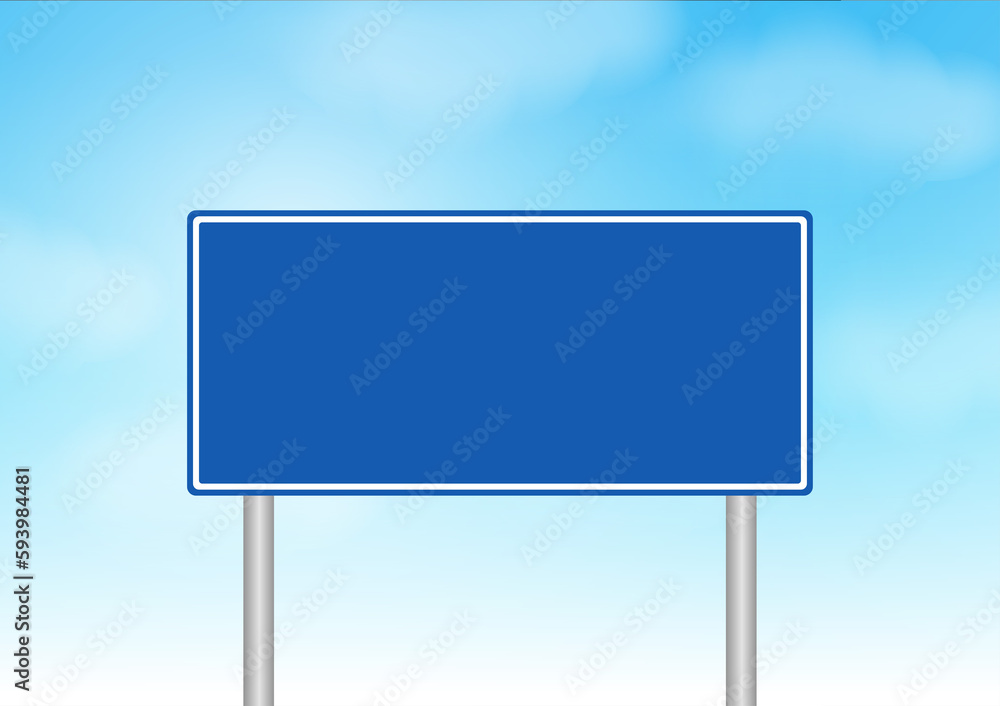 Highway road sign. Traffic Sign. Street traffic Sign against Blue Sky. Vector Illustration Isolated on White Background. Highway road sign. Traffic Sign. Street traffic Sign against Blue Sky. Vector Illustration Isolated on White Background.