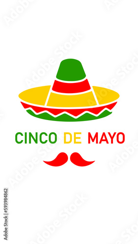 Cinco de Mayo celebration. Mexican traditional federal holiday that is celebrated on May 5th. Fiesta banner with decorations for Cinco de Mayo vector illustrations