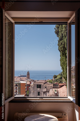 View from window of a house in Amalfi, Italy