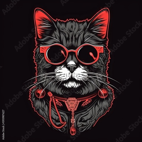 Cool Cat T-Shirt Design © Jardel Bassi