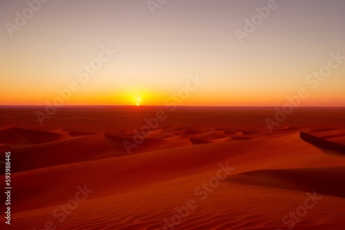 sunrise in the desert