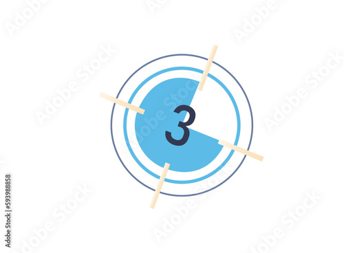 Concept Cinema movie film. The illustration is a flat, vector, cartoon-style design of a cinema movie time clock on a white background. Vector illustration.
