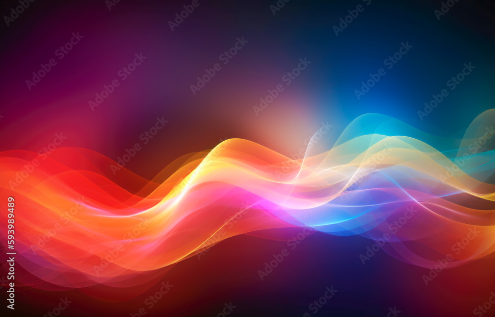 Abstract Background of flowing colors and curves, Generative AI Abstract Background of flowing colors and curves, Generative AI
