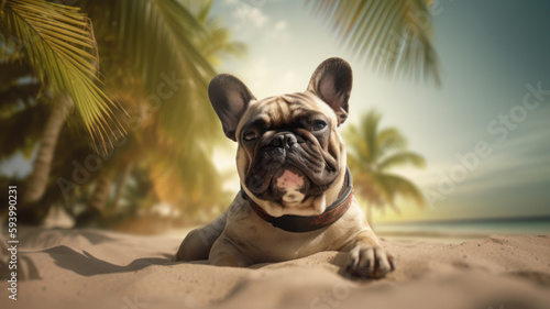 French Bulldog on the Beach © M.Gierczyk