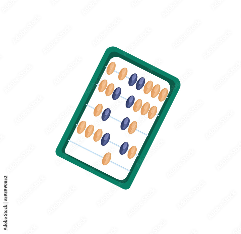 Concept School supplies education math counter. The illustration depicts a set of math counters on a white background, with a flat and vector design style. Vector illustration. Concept School supplies education math counter. The illustration depicts a set of math counters on a white background, with a flat and vector design style. Vector illustration.