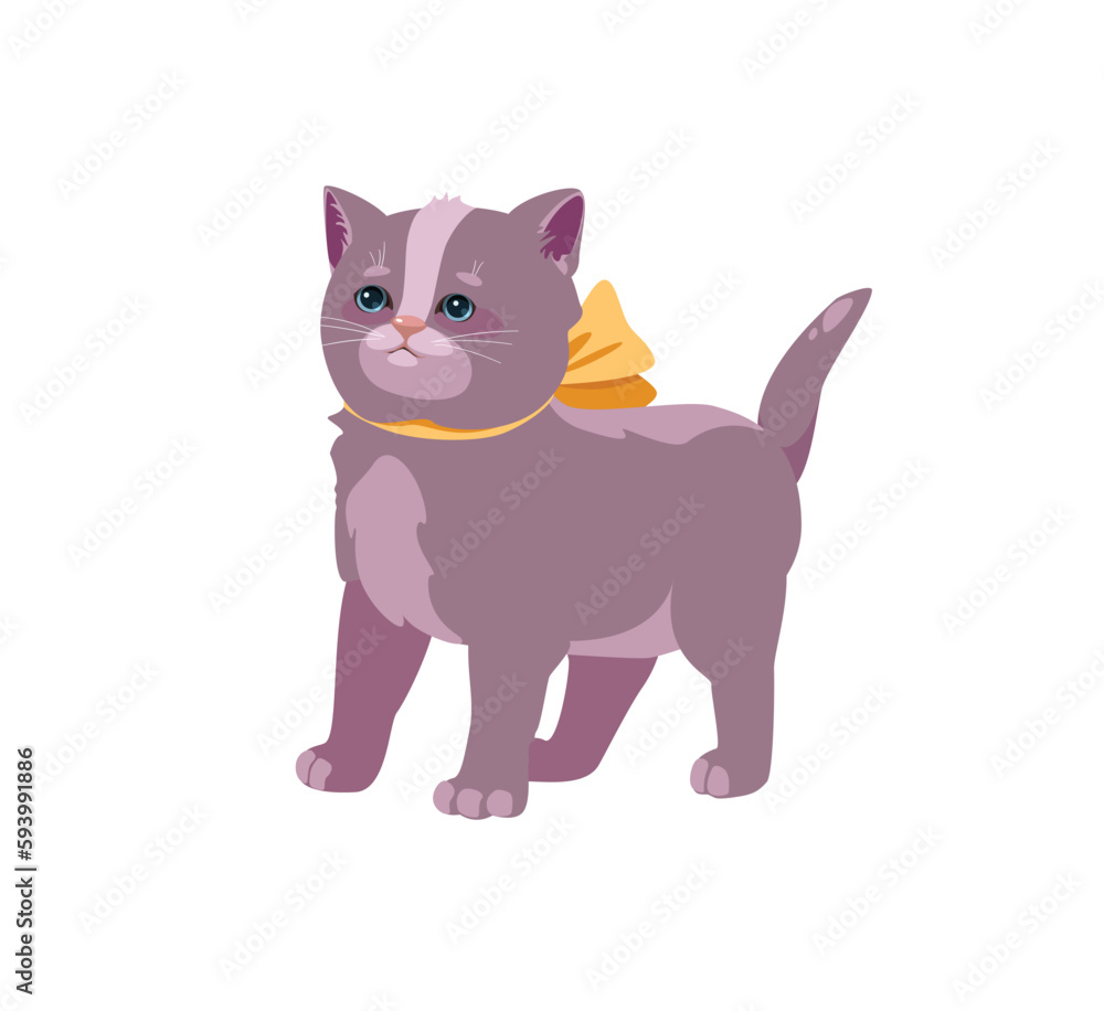 Concept Pet cat. The illustration features a cute cat in a flat, vector style. The design is simple yet charming, with a playful cartoon concept. Vector illustration. Concept Pet cat. The illustration features a cute cat in a flat, vector style. The design is simple yet charming, with a playful cartoon concept. Vector illustration.