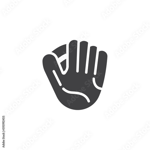 Baseball mitt vector icon
