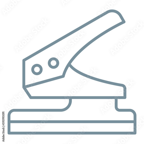 Hole Puncher Multicolor Line Icon