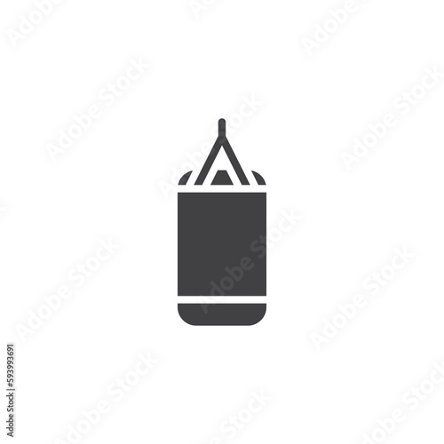 Punching bag vector icon