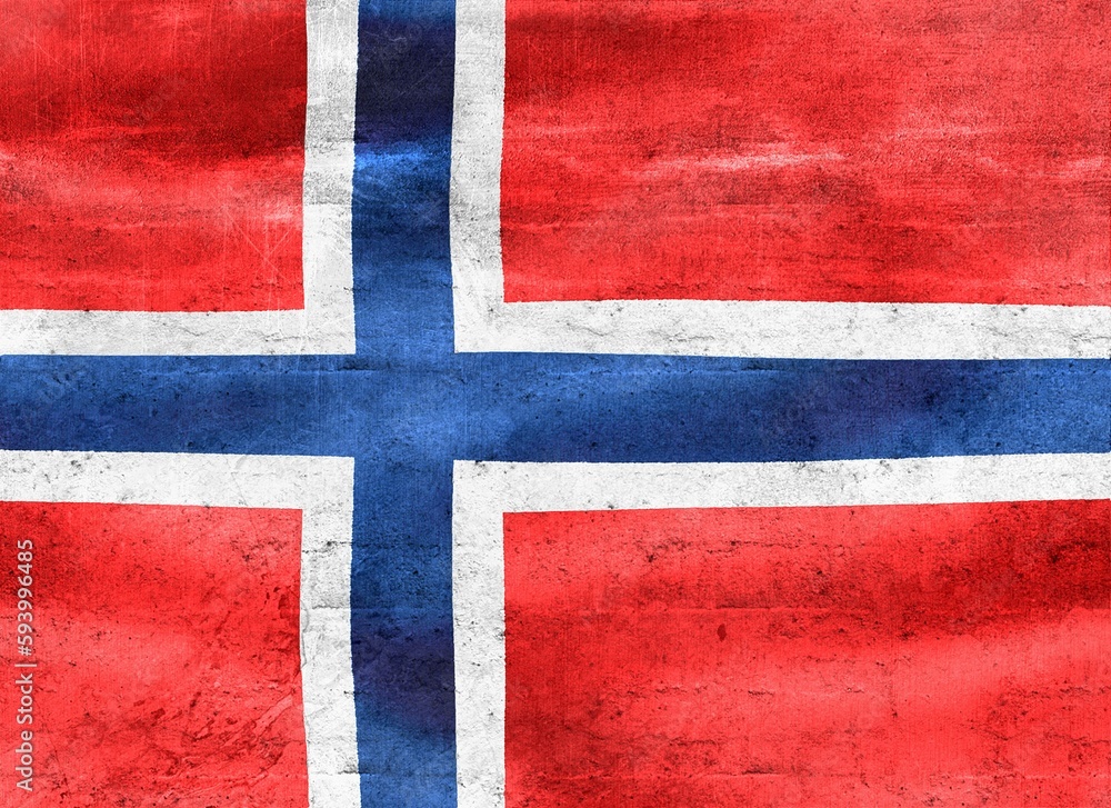 Fototapeta premium Bouvet Island flag - realistic waving fabric flag