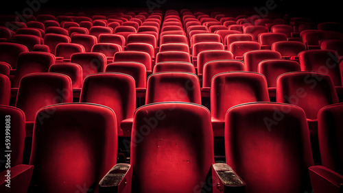 Rows of red seats