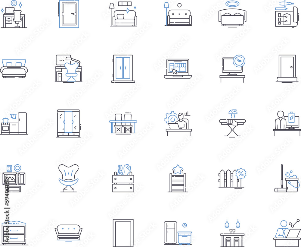Sofa line icons collection. Comfortable, Stylish, Cozy, Plush, Upholstered, Modern, Classic vector and linear illustration. Roomy,Soft,Chic outline signs set Sofa line icons collection. Comfortable, Stylish, Cozy, Plush, Upholstered, Modern, Classic vector and linear illustration. Roomy,Soft,Chic outline signs set