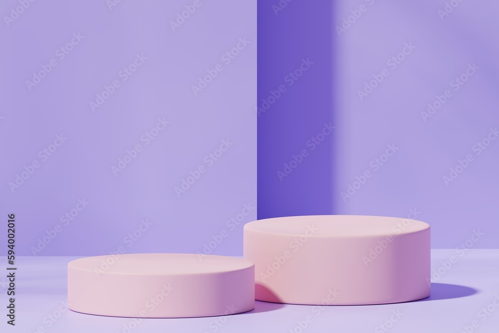 Scene with a podium for product presentation, 3d rendering Scene with a podium for product presentation, 3d rendering