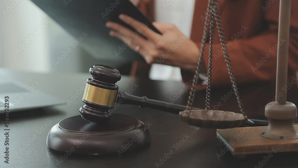 Customer service good cooperation, Consultation between a Businessman and Male lawyer or judge consult having team meeting with client, Law and Legal services concept. Customer service good cooperation, Consultation between a Businessman and Male lawyer or judge consult having team meeting with client, Law and Legal services concept.