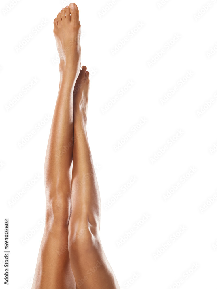 Legs, hair removal and transparent with a model woman isolated on a PNG background for beauty or skincare. Wellness, laser and body care with a female posing for natural treatment or cosmetics Legs, hair removal and transparent with a model woman isolated on a PNG background for beauty or skincare. Wellness, laser and body care with a female posing for natural treatment or cosmetics