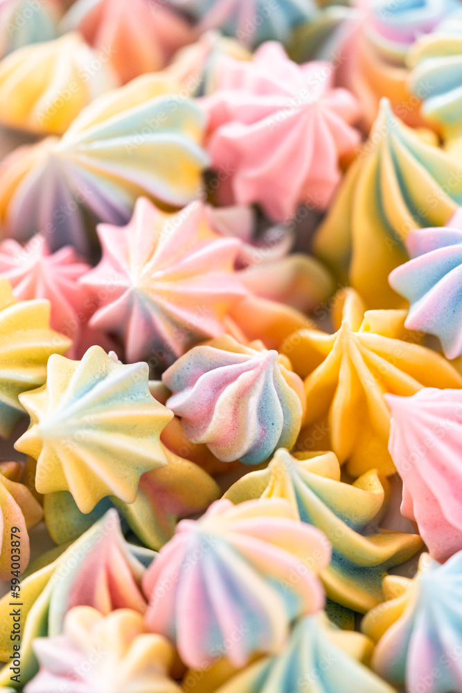 Unicorn meringue cookies Unicorn meringue cookies