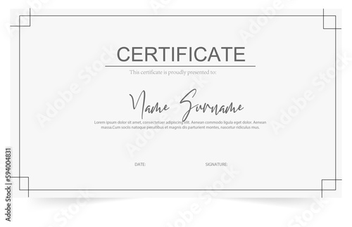 diagram of success, certificate or template