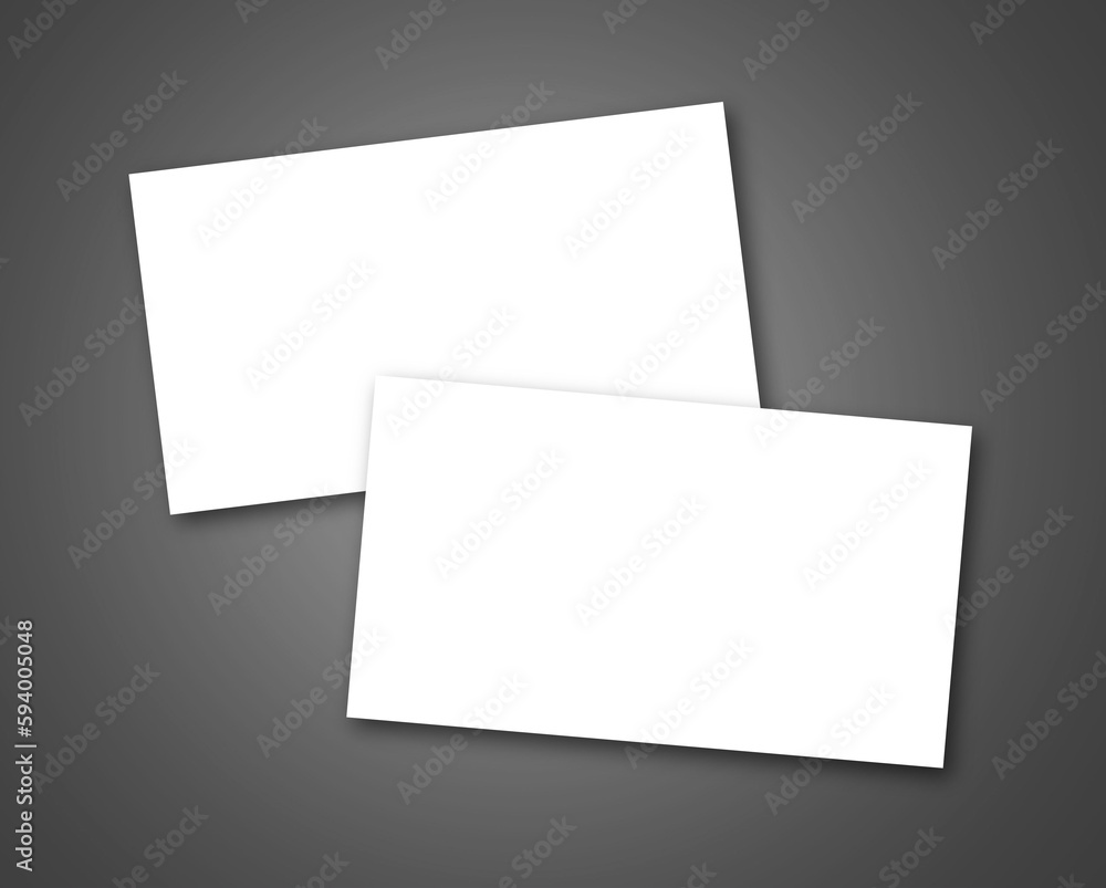 two white cards with a small amount of paper attached to it two white cards with a small amount of paper attached to it