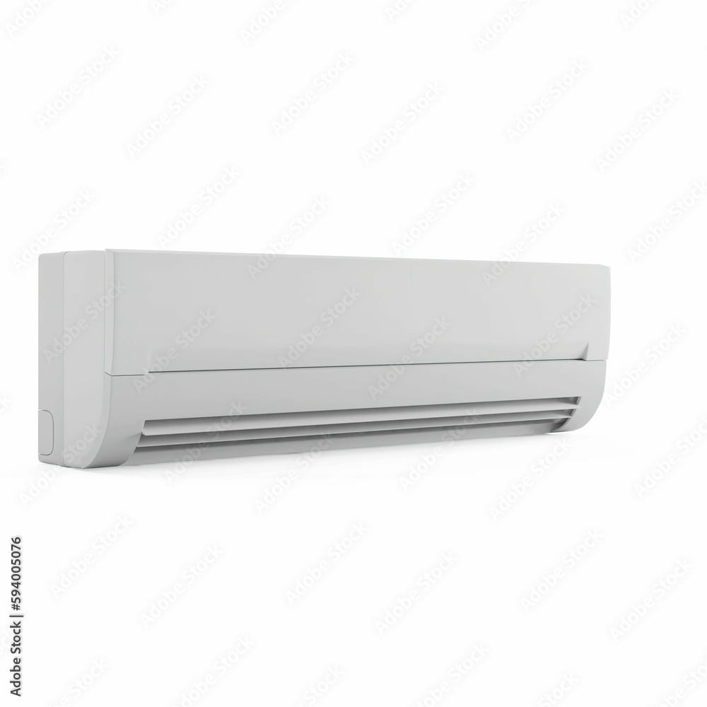 3D rendering of an air conditioning device on an isolated background 3D rendering of an air conditioning device on an isolated background