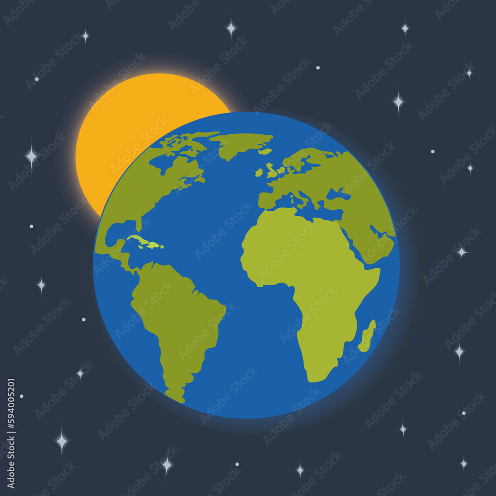 Planet Earth on a blue background vector illustration Planet Earth on a blue background vector illustration