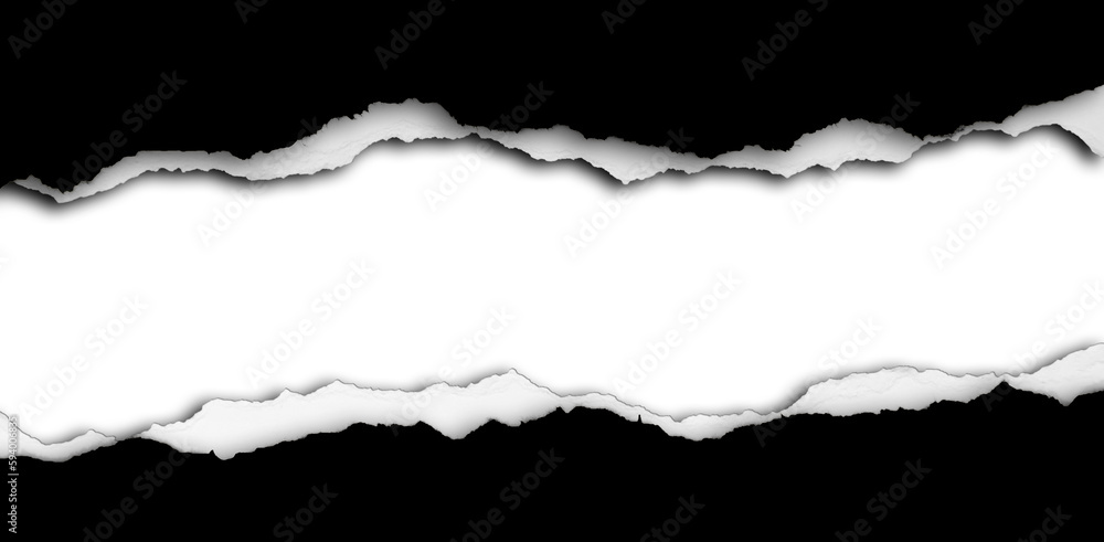 Ripped black paper on plain background, space for copy Ripped black paper on plain background, space for copy