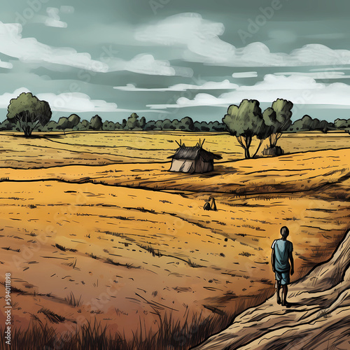 Barren Farm Land illustration 