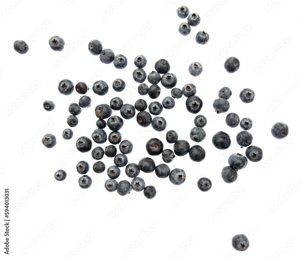 Ripe blueberries isolated on white background. Ripe blueberries isolated on white background.