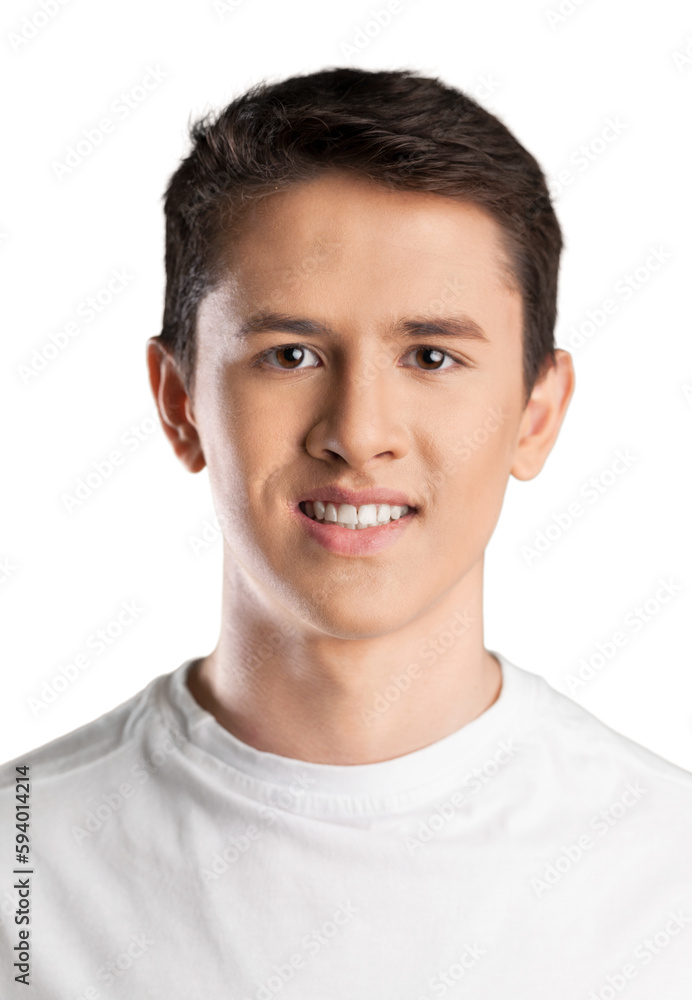 Smiling handsome man on white background Smiling handsome man on white background