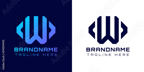 Modern Letter W Arrow Logo. Suitable for any business related to Arrow with W initials.