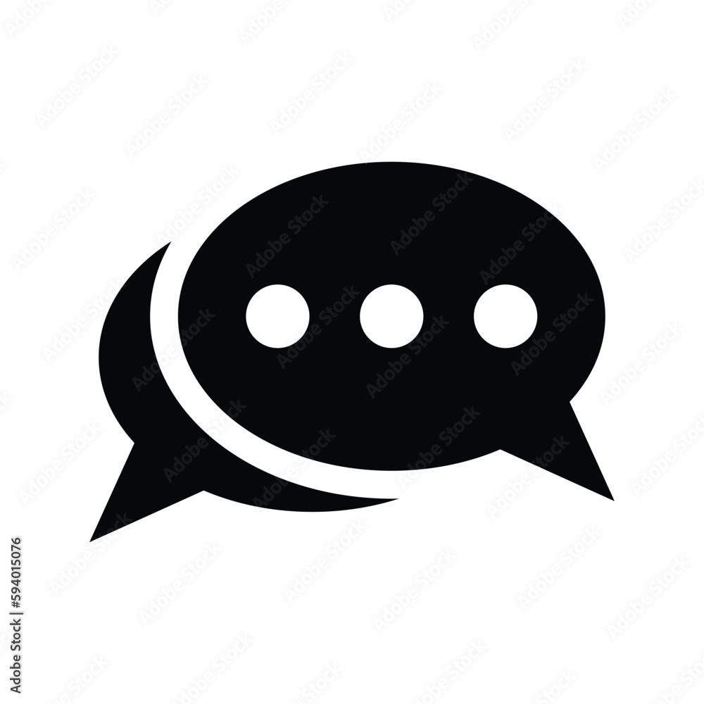 Bubble, chatting, feedback icon. Black vector graphics. Bubble, chatting, feedback icon. Black vector graphics.
