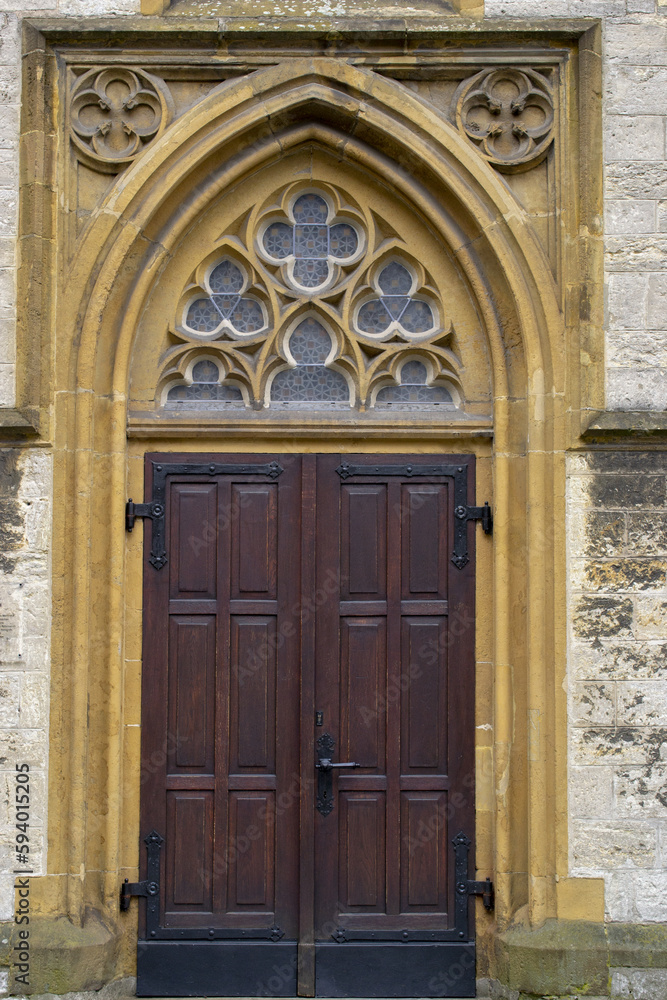 Ancient church door in Germany