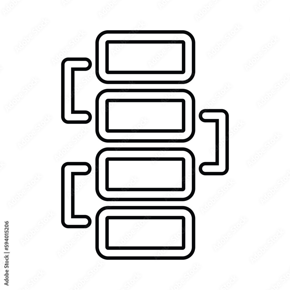 Business, flow, workflow outline icon. Line art vector. Business, flow, workflow outline icon. Line art vector.