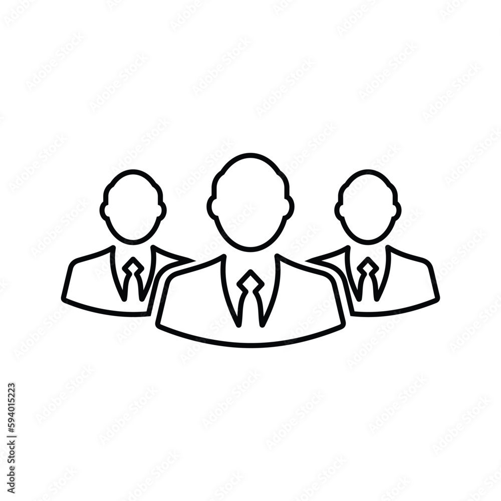 Business, manager, officers line icon. Outline vector. Business, manager, officers line icon. Outline vector.