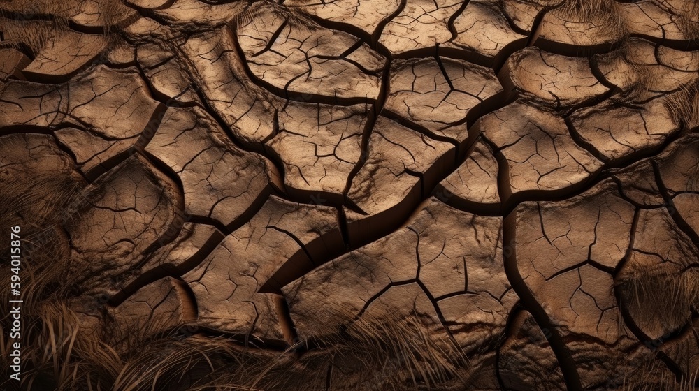 Landscape with cracked land. Generative ai Landscape with cracked land. Generative ai
