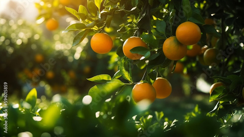 Orange tree with fruits