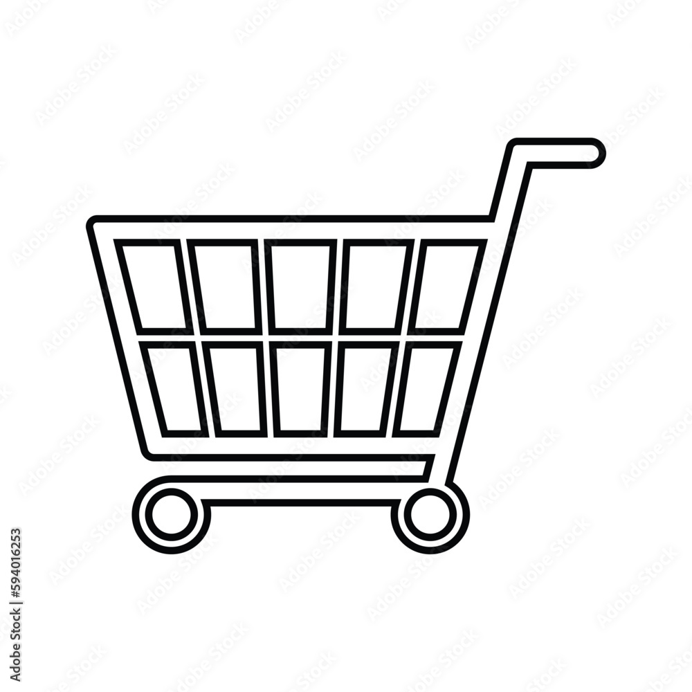 Cart, trolley line icon. Outline vector. Cart, trolley line icon. Outline vector.