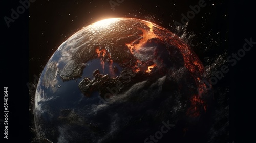 Wallpaper Mural Beautiful planet Earth. Generative AI Torontodigital.ca