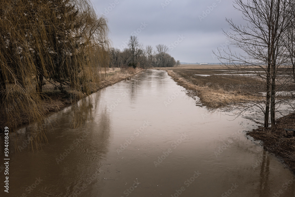 Spring image of rural area in Canada Spring image of rural area in Canada
