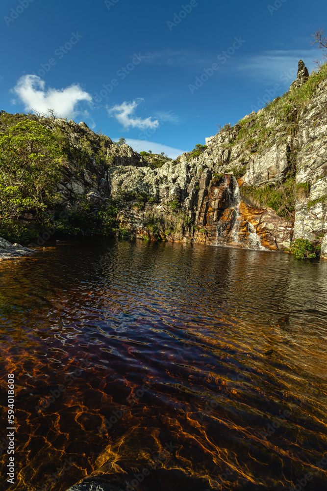 Fototapeta premium waterfall in Serra do Cipó in the city of Santana do Riacho, State of Minas Gerais, Brazil