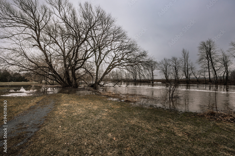 Spring image of rural area in Canada Spring image of rural area in Canada