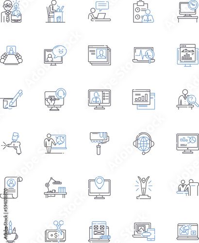 Brain dump line icons collection. Overload, Release, Clarity, Purge, Stream, Unburden, Free vector and linear illustration. Cleanse,Exhaust,Unleash outline signs set