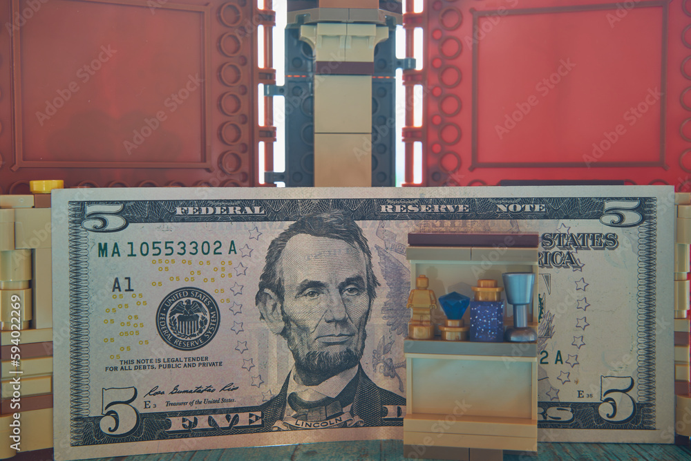 Obraz na płótnie dolar amerykański  w salonie