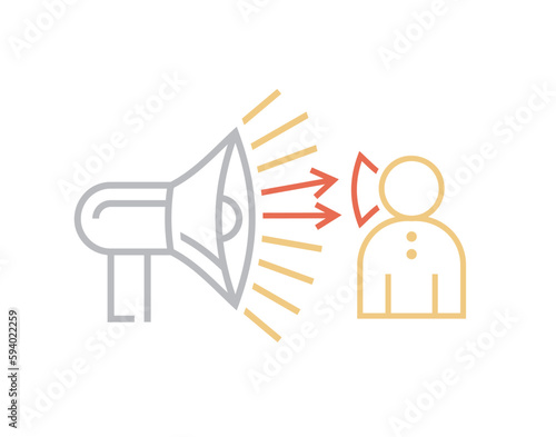 Convincing, persuading icon, pictogram. Editable vector illustration