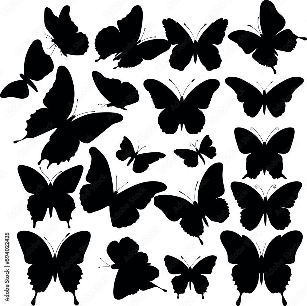 Butterfly Silhouette Sets Butterfly Silhouette Sets