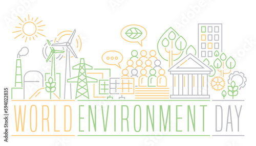 World Environment day. Protecting the Earth concept.