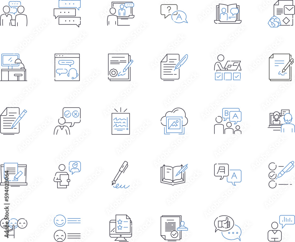 Emailing line icons collection. Inbox, Attachment, Draft, Outbox, Forward, Reply, Sender vector and linear illustration. Recipient,Signature,Subject outline signs set Emailing line icons collection. Inbox, Attachment, Draft, Outbox, Forward, Reply, Sender vector and linear illustration. Recipient,Signature,Subject outline signs set