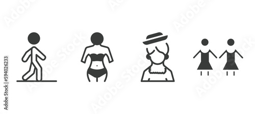 set of people and relation filled icons. people and relation glyph icons included bast, seductive, chilean, no racism vector.